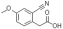 2-氰基-4-甲氧基苯乙酸分子结构 (CAS 52786-67-1)