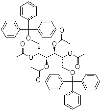 1,6-二-O-(三苯基甲基)-D-甘露醇四乙酸酯分子结构 (CAS 52918-59-9)