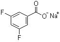 3,5-二氟苯甲酸钠盐分子结构 (CAS 530141-39-0)