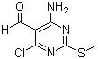 4-氨基-6-氯-2-甲硫基嘧啶-5-甲醛分子结构 (CAS 5305-56-6)