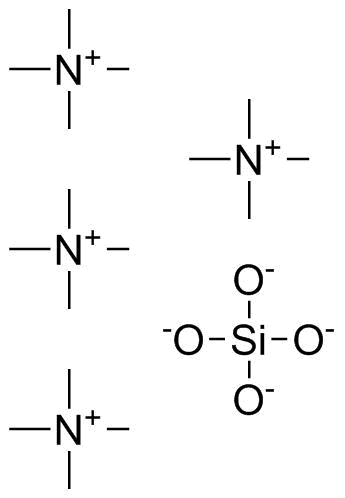 Tetrakis(N,N,N-trimethylmethanaminium) orthosilicate molecular structure (CAS 53116-81-7)