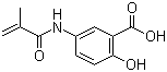 2-羟基-5-N-甲基丙烯酰氨基苯甲酸分子结构 (CAS 53193-87-6)