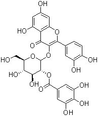 2''-O-没食子酰基金丝桃苷分子结构 (CAS 53209-27-1)