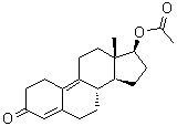 17beta-乙酰氧基雌甾-4,9-二烯-3-酮分子结构 (CAS 53303-85-8)