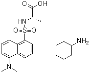 N-[[5-(二甲基氨基)-1-萘基]磺酰基]-L-丙氨酸环己胺盐分子结构 (CAS 53332-27-7)
