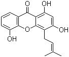 1,3,5-三羟基-4-异戊烯基氧杂蒽酮分子结构 (CAS 53377-61-0)