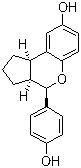 结构式 CAS# 533884-09-2, Erteberel; (3aS,4R,9bR)-1,2,3,3a,4,9b-六氢-4-(4-羟基苯基)环戊并[c][1]苯并吡喃-8-醇