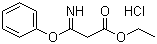 3-亚氨基-3-苯氧基丙酸乙酯盐酸盐分子结构 (CAS 53461-72-6)