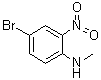 N-甲基-4-溴-2-硝基苯胺分子结构 (CAS 53484-26-7)