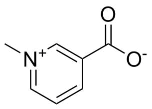 1-甲基吡啶鎓-3-甲酸内盐分子结构 (CAS 535-83-1)