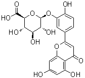 木犀草素 3'-O-beta-D-葡糖醛酸苷分子结构 (CAS 53527-42-7)