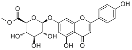 芹菜素-7-O-葡萄糖醛酸甲酯苷分子结构 (CAS 53538-13-9)