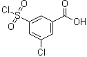3-氯-5-(氯磺酰基)苯甲酸分子结构 (CAS 53553-11-0)