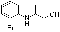 7-溴-1H-吲哚-2-甲醇分子结构 (CAS 53590-63-9)