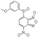 4-[(3-甲氧基苯基)亚磺酰]-7-硝基-2,1,3-苯并恶二唑 3-氧化物分子结构 (CAS 53619-53-7)