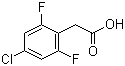 4-氯-2,6-二氟苯乙酸分子结构 (CAS 537033-55-9)