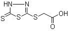 2-羧基甲基巯基-5-巯基-1,3,4-噻二唑分子结构 (CAS 53723-88-9)
