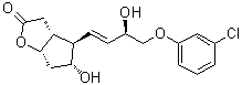 (3aR,4R,5R,6aS)-4-[(1E,3R)-4-(3-氯苯氧基)-3-羟基-1-丁烯-1-基]六氢-5-羟基-2H-环戊二烯并[b]呋喃-2-酮分子结构 (CAS 53906-54-0)
