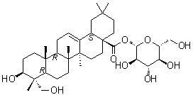 常春苷元-28-beta-D-吡喃葡萄糖苷分子结构 (CAS 53931-25-2)