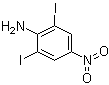 2,6-二碘-4-硝基苯胺分子结构 (CAS 5398-27-6)
