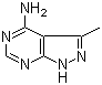 3-甲基-1H-吡唑并[3,4-d]嘧啶-4-胺分子结构 (CAS 5399-44-0)