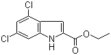 4,6-二氯吲哚-2-甲酸乙酯分子结构 (CAS 53995-82-7)