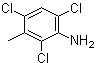 2,4,6-三氯-3-甲基苯胺分子结构 (CAS 5400-76-0)