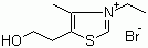 结构式 CAS# 54016-70-5, 3-乙基-5-(2-羟乙基)-4-甲基噻唑溴化物
