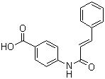 4-肉桂酰胺基苯甲酸分子结构 (CAS 54057-59-9)