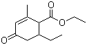 6-乙基-2-甲基-4-氧代-2-环己烯-1-羧酸乙酯分子结构 (CAS 5421-90-9)