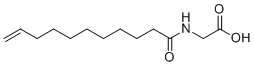 N-(1-氧代-10-十一碳烯-1-基)-甘氨酸分子结构 (CAS 54301-26-7)