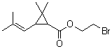 2,2-二甲基-3-(2-甲基-1-丙烯-1-基)-环丙烷羧酸 2-溴乙酯分子结构 (CAS 5432-90-6)
