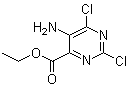 5-氨基-2,6-二氯-4-嘧啶羧酸乙酯分子结构 (CAS 54368-62-6)