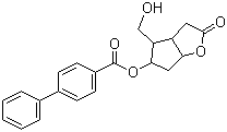 (+/-)-科里内酯 5-(4-苯基苯甲酸酯)分子结构 (CAS 54382-73-9)