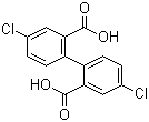 4,4'-二氯-2,2'-二羧基联苯分子结构 (CAS 54389-65-0)