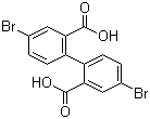 4,4'-二溴-2,2'-二羧基联苯分子结构 (CAS 54389-67-2)