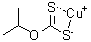 二硫代碳酸 O-异丙酯铜络合物分子结构 (CAS 5439-58-7)