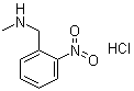 N-甲基-2-硝基苯甲胺单盐酸盐分子结构 (CAS 5441-60-1)