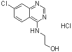 2-[(7-氯-4-喹唑啉基)氨基]乙醇单盐酸盐分子结构 (CAS 5442-05-7)