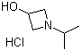 1-异丙基氮杂环丁烷-3-醇盐酸盐分子结构 (CAS 54431-32-2)
