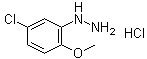(5-氯-2-甲氧基苯基)肼盐酸盐分子结构 (CAS 5446-16-2)