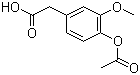 4-乙酰氧基-3-甲氧基苯乙酸分子结构 (CAS 5447-38-1)