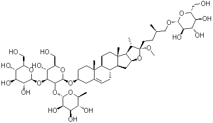 甲基原纤细薯蓣皂甙分子结构 (CAS 54522-53-1)