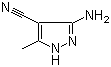 3-氨基-5-甲基-1H-吡唑-4-甲腈分子结构 (CAS 5453-07-6)