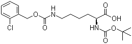 N-叔丁氧羰基-N'-(2-氯苄氧羰基)-L-赖氨酸分子结构 (CAS 54613-99-9)