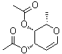 2,6-脱水-1,5-二脱氧-L-阿拉伯-己-5-烯糖二乙酸酯分子结构 (CAS 54621-94-2)