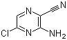 3-氨基-5-氯吡嗪-2-甲腈分子结构 (CAS 54632-11-0)