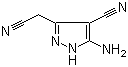 5-Amino-4-cyano-3-(cyanomethyl)pyrazole molecular structure (CAS 54711-21-6)