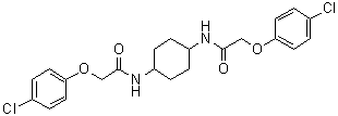 N,N'-1,4-环己烷二基二[2-(4-氯苯氧基)乙酰胺]分子结构 (CAS 548470-11-7)