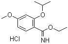 4-甲氧基-2-(1-甲基乙氧基)苯甲亚胺酸乙酯盐酸盐分子结构 (CAS 548472-48-6)